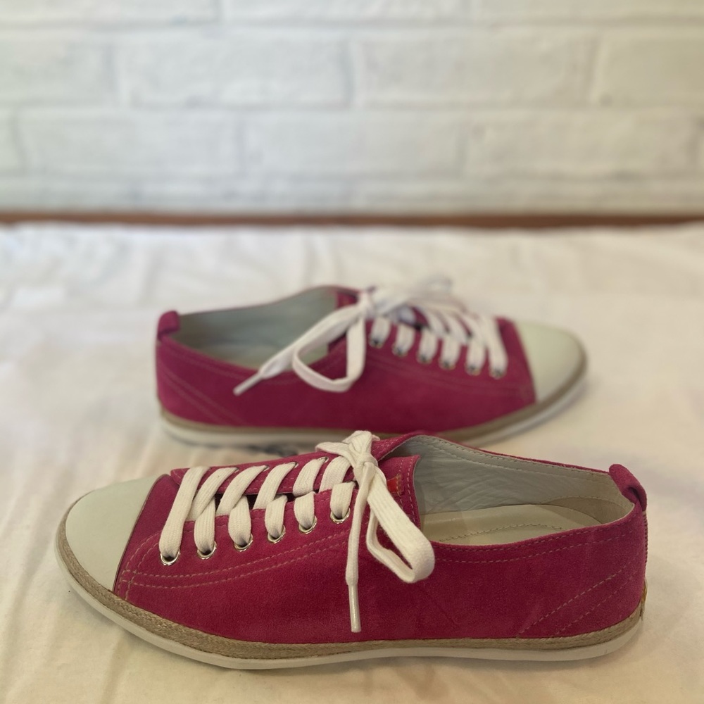 Prada pink suede tennis shoes - Picture 2 of 3